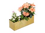 Relaxdays 10027000_48 Relaxdays Blumenkasten Metall 40,0 X 12,5 X 13,5 Cm Gold