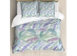 Abakuhaus Copripiumino Hawaii, Foglie Tropicali Astratte, Antiacaro, Adatto A Chi Soffre Di Allergie, Con Federe, 155 Cm X 220 Cm - 80 X 80 Cm, Multicolore
