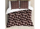 Abakuhaus Copripiumino KirschblüTe, Giardino Giapponese, Antiacaro, Adatto A Chi Soffre Di Allergie, Con Federe, 200 Cm X 200 Cm - 80 X 80 Cm, Marrone Chiaro Caffè
