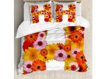 Abakuhaus Lettera H Copripiumino, Summer Vibes Letter, Antiacaro, Adatto A Chi Soffre Di Allergie, Con Federe, 200 Cm X 200 Cm - 80 X 80 Cm, Multicolore