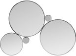 Specchio Da Parete Di Design Casa Padrino Argento 167 X H. 121 Cm - Specchio In Acciaio Inox - Specchio Da Salotto