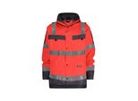 Dassy® Atlantis Parka Antipioggia Alta Visibilità Neon Red/Cement Grey Taglia 2XL Lunghezza: Standard