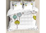 Abakuhaus Copripiumino Lanterna, Sintesi Capodanno Cinese, Antiacaro Adatto A Chi Soffre Di Allergie Con Federe, 200 Cm X 200 Cm - 80 X 80 Cm, Verde Mela Azzurro Cielo