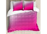 Abakuhaus Copripiumino Rosa Shocking, Mosaico Moderno, Antiacaro, Adatto A Chi Soffre Di Allergie, Con Federe, 200 Cm X 200 Cm - 80 X 80 Cm, Rosa Viola Scuro