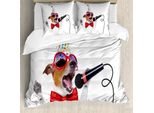 Abakuhaus Popstar-Party Copripiumino, Birthday Doggy, Antiacaro, Adatto A Chi Soffre Di Allergie, Con Federe, 155 Cm X 220 Cm - 80 X 80 Cm, Multicolore