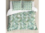 Abakuhaus Copripiumino Libelle, Stagione Estiva Opera D'arte, Antiacaro Adatto A Chi Soffre Di Allergie Con Federe, 200 Cm X 200 Cm - 80 X 80 Cm, Turchese