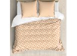Abakuhaus Set Copripiumino Moderno Per Letti Matrimoniali, Linea A Righe, Antiacaro, Adatto A Chi Soffre Di Allergie, Con Federe, Giallo Chiaro Arancione