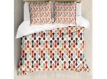 Abakuhaus Copripiumino Colorato, Motivo Astratto Verticale, Antiacaro, Adatto A Chi Soffre Di Allergie, Con Federe, 200 Cm X 200 Cm - 80 X 80 Cm, Multicolore