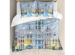 Abakuhaus Copripiumino Natalizio, Amsterdam Canal Natale, Antiacaro, Adatto A Chi Soffre Di Allergie, Con Federe, 155 Cm X 220 Cm - 80 X 80 Cm, Multicolore