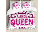 Abakuhaus Copripiumino Queen, Moda Femminile, Antiacaro, Adatto A Chi Soffre Di Allergie, Con Federe, 155 Cm X 220 Cm - 80 X 80 Cm, Rosa Secca