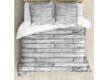 Abakuhaus Copripiumino Color Tortora, Parquet In Legno Retrò, Antiacaro, Adatto A Chi Soffre Di Allergie, Con Federe, 155 Cm X 220 Cm - 80 X 80 Cm, Grigio Tortora