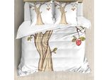 Abakuhaus Set Copripiumino Natalizio Per Letti Matrimoniali, Stagione Invernale, Antiacaro, Adatto A Chi Soffre Di Allergie, Con Federe, Multicolore
