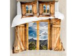 Abakuhaus Copripiumino Berg, Montagne E Valli, Antiacaro, Adatto A Chi Soffre Di Allergie, Con Federe, 155 Cm X 220 Cm - 80 X 80 Cm, Multicolore