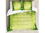 Abakuhaus Copripiumino In Bambù, Fengshui Cinese, Antiacaro, Adatto A Chi Soffre Di Allergie, Con Federe, 155 Cm X 220 Cm - 80 X 80 Cm, Verde