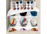 Abakuhaus Pearls Copripiumino, Marbles Blase Opera D'arte, Antiacaro Adatto A Chi Soffre Di Allergie Con Federe, 200 Cm X 200 Cm - 80 X 80 Cm, Multi