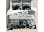 Abakuhaus Copripiumino Americano, Grand Canyon Nostalgico, Antiacaro, Adatto A Chi Soffre Di Allergie, Con Federe, 155 Cm X 220 Cm - 80 X 80 Cm, Grigio