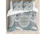 Abakuhaus Set Copripiumino Etnico Per Letti Matrimoniali, Stile Orientale, Antiacaro, Adatto A Chi Soffre Di Allergie, Con Federe, Blu