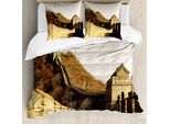 Abakuhaus China Copripiumino, Montagna Di Pietre, Antiacaro, Adatto A Chi Soffre Di Allergie, Con Federe, 200 Cm X 200 Cm - 80 X 80 Cm, Sepia