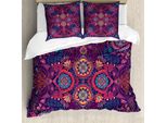 Abakuhaus Copripiumino Paisley, Moderno Motivo A Pois Paisley, Antiacaro, Adatto A Chi Soffre Di Allergie, Con Federe, 200 Cm X 200 Cm - 80 X 80 Cm, Multicolore