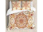 Abakuhaus Copripiumino Vintage, Motivo Damascato, Antiacaro, Adatto A Chi Soffre Di Allergie, Con Federe, 155 Cm X 220 Cm - 80 X 80 Cm, Redwood Peach