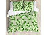 Abakuhaus Copripiumino Urwald, Oceanic Climate Palms, Antiacaro, Adatto A Chi Soffre Di Allergie, Con Federe, 200 Cm X 200 Cm - 80 X 80 Cm, Verde Chiaro E Verde Brillante