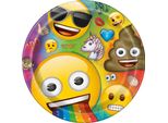Piatto Di Carta Emoji Arcobaleno Decorazione Per Feste 8 Pezzi Colorati 22 Cm - Taglia Unica