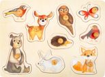 Small Foot 11499 Puzzle In Legno Con Animali Della Foresta Per Bambini
