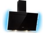 Klarstein Dunstabzugshaube Kopffrei, Abzugshaube, Dunstabzugshaube mit Aktivkohlefilter, Abluft Dunstabzugshaube, Aluminium-Fettfilter, Leiser Umluftbetrieb, 550 m³/h, 65 Watt, LED, 90 cm, Schwarz