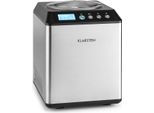 Klarstein Vanilla Sky - Eismaschine, Eisbereiter, Speiseeismaschine, Kühlhaltefunktion, LED-Display, Timer, Edelstahl, einfache Reinigung, 180 Watt, 2 Liter Fassungsvermögen, Silber