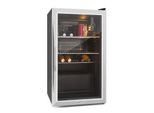 Klarstein Mini Kühlschrank mit Glastür, Mini-Kühlschrank für Zimmer, Getränkekühlschrank Klein mit Verstellbaren Ablagen, Kleiner Kühlschrank 80 Liter, Indoor/Outdoor Kühlschrank Leise