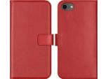 Custodia Per Iphone 6/ Iphone 6S/ Iphone 7/ Iphone 8/ Iphone Se 2020/ Iphone Se 2022 - Vera Pelle - Custodia Selencia Flip - Rosso