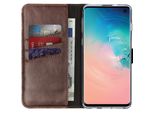 Custodia Per Samsung Galaxy S10 - Vera Pelle - Custodia Selencia Flip Flap - Marrone
