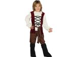 Costume Da Avventuriero Medievale Per Bambini, Carnevale, Fantasia, Fiaba, Festa Per Bambini, Viaggio Nel Tempo, Taglia: 110/116 Colore: Beige