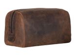 Leonhard Heyden Pelle Borsa Da Toilette Salisbury Toiletry Bag Brown Marrone