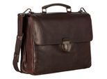 Leonhard Heyden Cartella Laptop Bag Con Scomparto Per Laptop Roma Briefcase 2 Compartments Brown Marrone