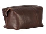 Leonhard Heyden Pelle Borsa Da Toilette Roma Toilet Bag Brown Marrone