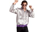 Camicia Disco Anni '70 Da Uomo Argento - L / Xl (54/56)