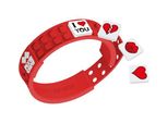 Pixie Crew Bracciale Romantico In Pixel A Tema Amore Rosso