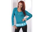 Camicetta Donna Longshirt Tunica In Maglia Fine; Taglia. S/M; Benzina