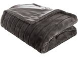 Plaid "Manoir"" In Ecopelliccia - Grigio Scuro 180 × 230 Cm - Atmosphera CréAteur D'intéRieur"