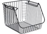 Cestino Portaoggetti Excellent Houseware, Metallo, 29X27X21 Cm, Nero