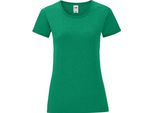Maglietta Fruit Of The Loom Iconic Da Donna, Manica Corta PC3400 (M) (Verde Screziato)