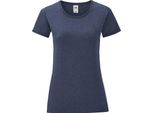 T-Shirt Fruit Of The Loom Donna Iconic, Manica Corta PC3400 (Xl) (Blu Navy Melange)