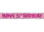 Striscione Unico Per La Festa Del 13° Compleanno SG13497 (2,74 Metri) (Rosa)