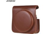 Andoer Custodia Protettiva In Pelle Pu Con Cinghia Regolabile Per Fotocamera Istantanea Fujifilm Instax Square SQ6 Marrone
