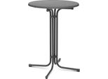 Tavolo Da Bar Royal Catering - Ø 80 Cm - Pieghevole - Grigio -