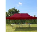 Toolport 3X6M Gazebo Pieghevole, Premium Acciaio, Rosso
