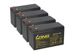 4X Kung Long Vds WP7.2-12A F1, 12V, 7,2 Ah Batteria Agm Al Piombo 4,8 Mm Faston