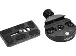 Andoer KZ-40 Adattatore Universale Per Testa Di Treppiede In Lega Di Alluminio Con Piastra A Sgancio Rapido PU-70 Compatibile Con Arca Swiss