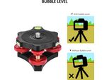 Andoer LP-64 Base Di Livellamento A Treppiede Livella Di Precisione A Tre Ruote Con Livella A Bolla D'aria Vite Da 3/8" Lega Di Alluminio Max. 15Kg / 33Lbs"